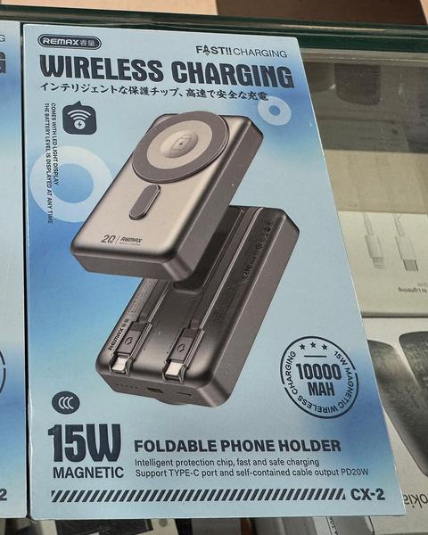 10,000 mAh magnetic power banks with 15 W wireless charging and a foldable stand